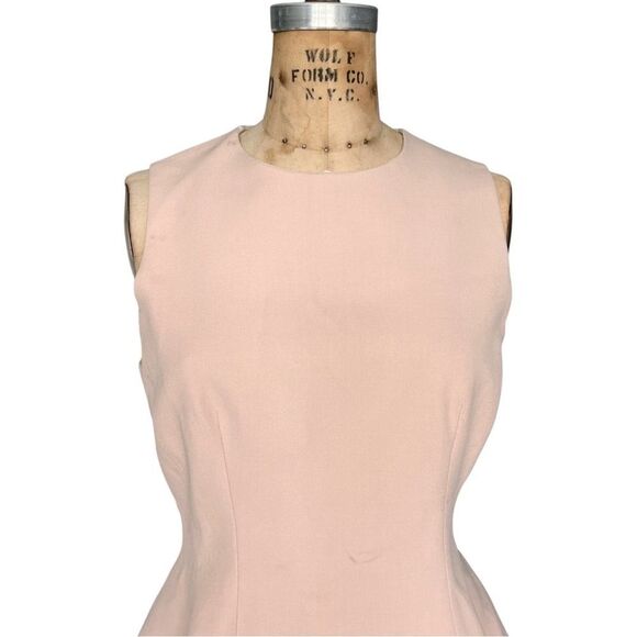 Zara Blush Pink Sleeveless Flared Elegant Dress Size M - Picture 2 of 7
